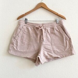 Athleta Farallon Heathered Shorts Mauve Pink Cotton Stretch 14 657548-03